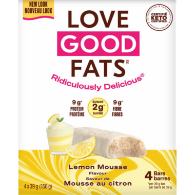 LOVE GOOD FATS, LEMON MOUSSE 4PK, 12 x 4 X 39G