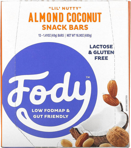 FODY FOOD CO., ALMOND COCOUNT BARS, 12 x 40G