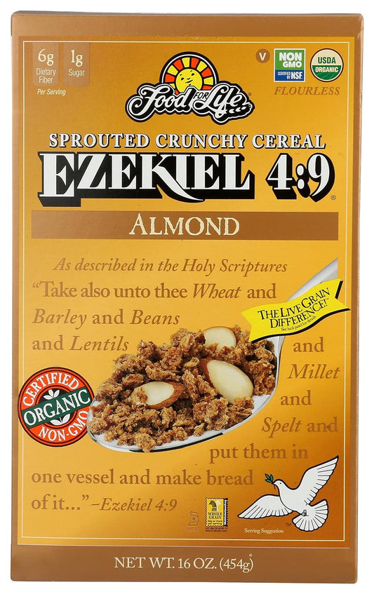 FOOD FOR LIFE, EZEKIEL 4 9 ALMOND CEREAL OR, 6 x 454G