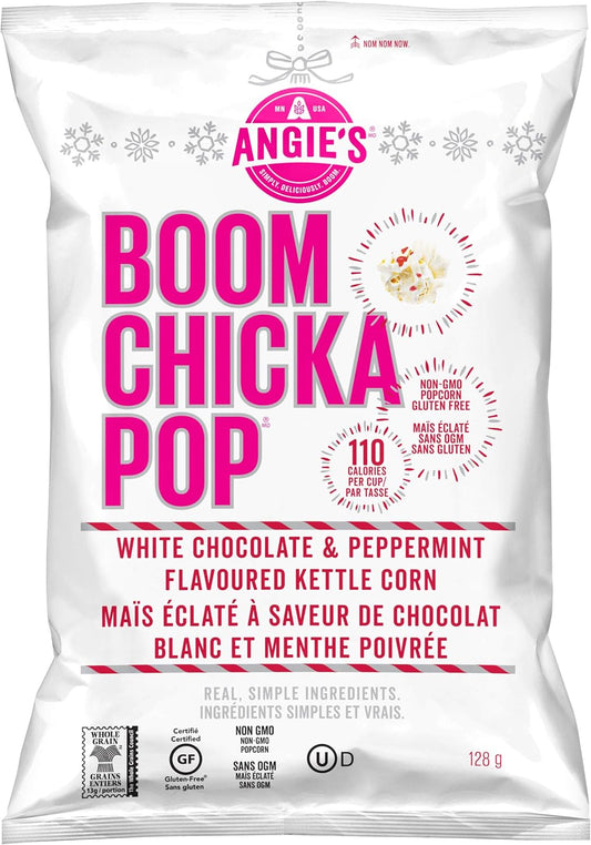 ANGIE'S ARTISAN, WHITE CHOCOLATIER PEPPERMINT SPOR, 12 x 128 G