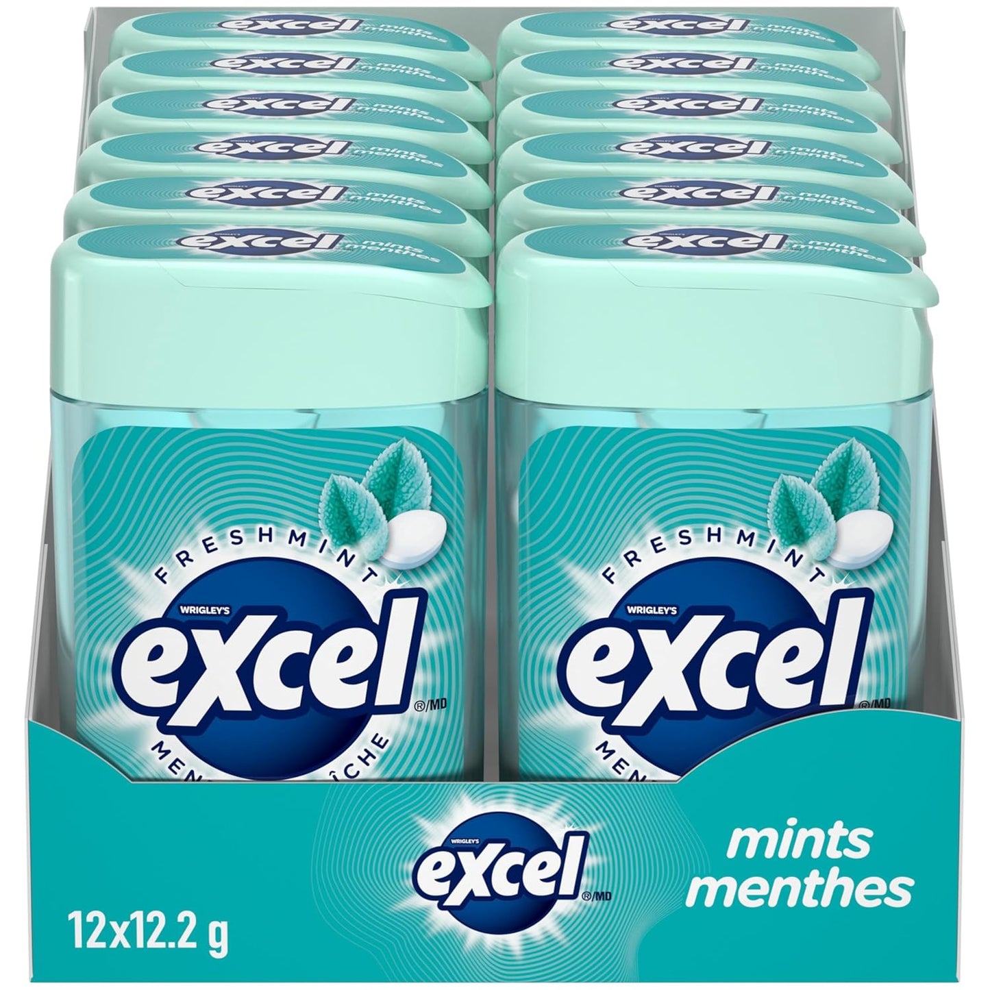 EXCEL REFRESHING MINT GUM, 12 X 12.200 G