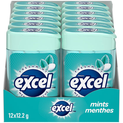 EXCEL REFRESHING MINT GUM, 12 X 12.200 G