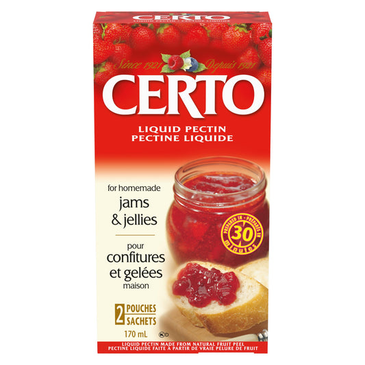 CERTO LIQUID FRUIT PECTIN, 24 X 170 ML
