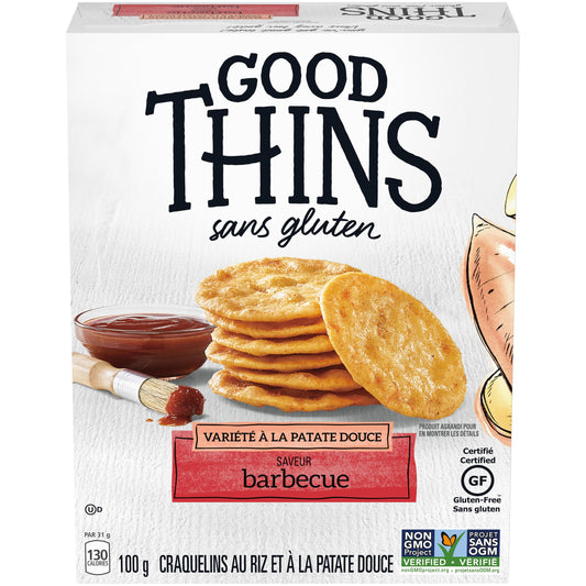 GOOD THINS SWEET POTATO BBQ CRACKERS, 12 X 100 G