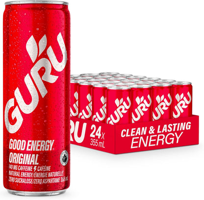 GURU BEVERAGE, REGULAR ENERGY DRINK OR, 24 x 355ML