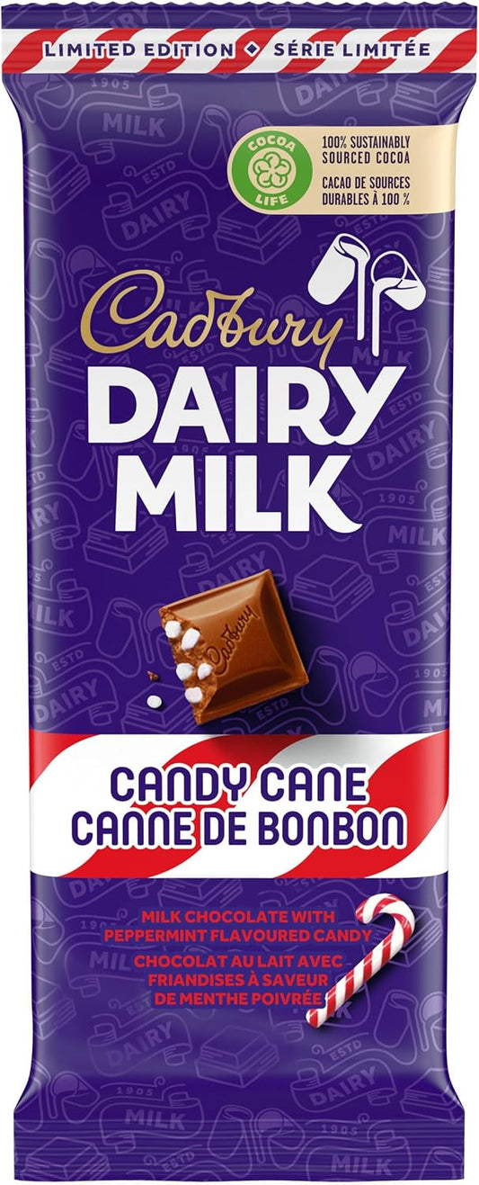CADBURY DRY MILK CHOCOLATE CANDY CANE, 21 X 100 G