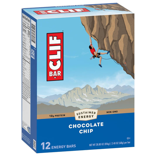 CLIF/LUNABAR, CHOC CHIP BAR, 12 x 68G