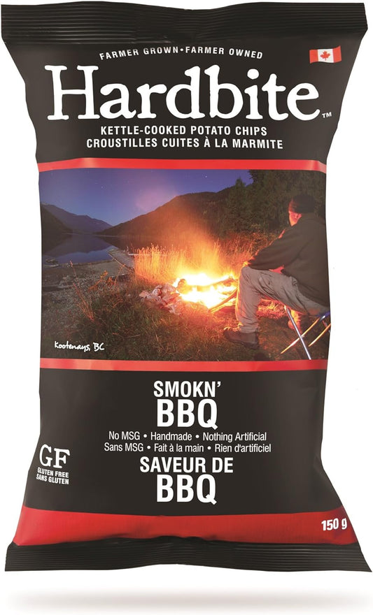 HARDBITECHIPS, SMOKIN' BBQ POTATO CHIPS, 15 x 150G
