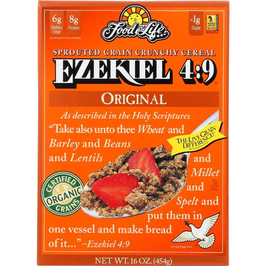 FOOD FOR LIFE, EZEKIEL 4 9 ORIGINAL CEREAL OR, 6 x 454G