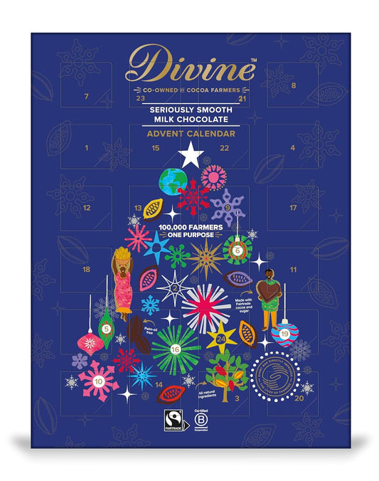 DIVINE CHOCOLAT, FT MLK CHOC ADVENT CALENDAR, 24 x 85G
