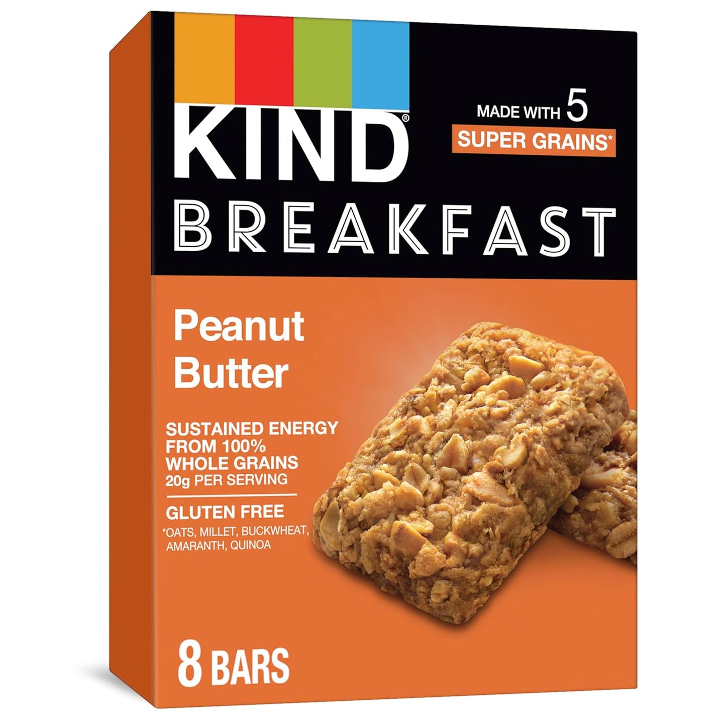 KIND, BREAKFAST PEANUT BUTTER, 5 x 4X50G
