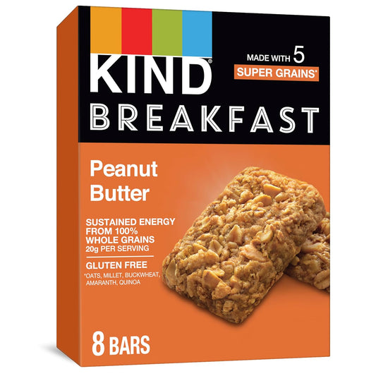 KIND, BREAKFAST PEANUT BUTTER, 5 x 4X50G