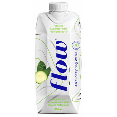 FLOW, ORGANIC CUCUMBER MINT, 12 x 500ML