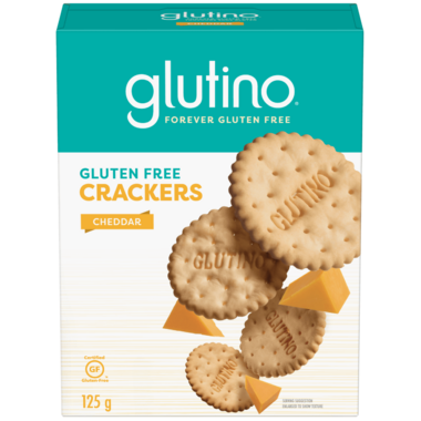 GLUTINO, CHEDDAR CRACKERS, 6 x 125G