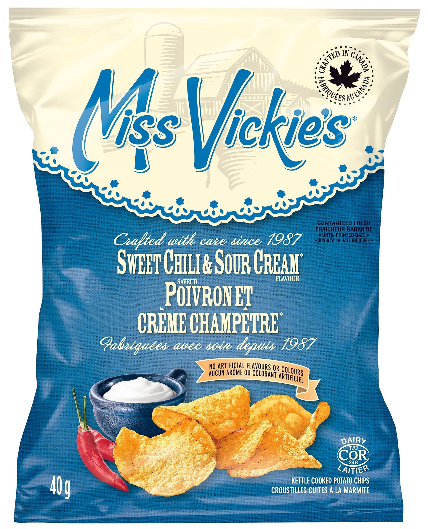 MISS VICKIES, SWEET CHILI & SOUR CREAM, 40 X 40G