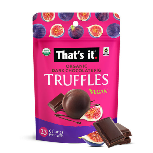 THAT'S IT, ORGANIC DARK CHOCOLATE FIG TRUFFLES, 6 x 100G