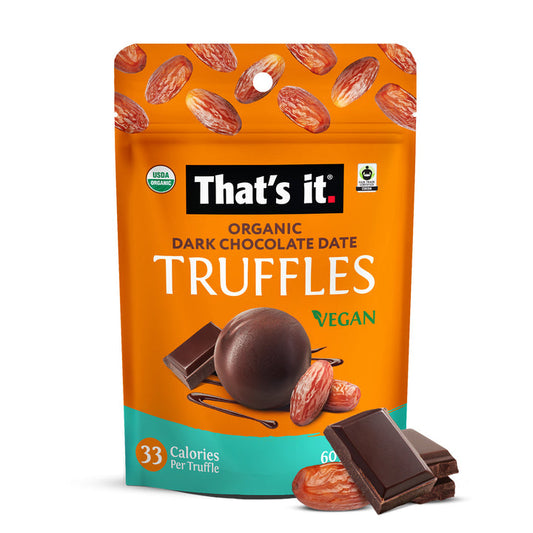 THAT'S IT, ORGANIC DARK CHOCOLATE DATE TRUFFLES, 6 x 100G