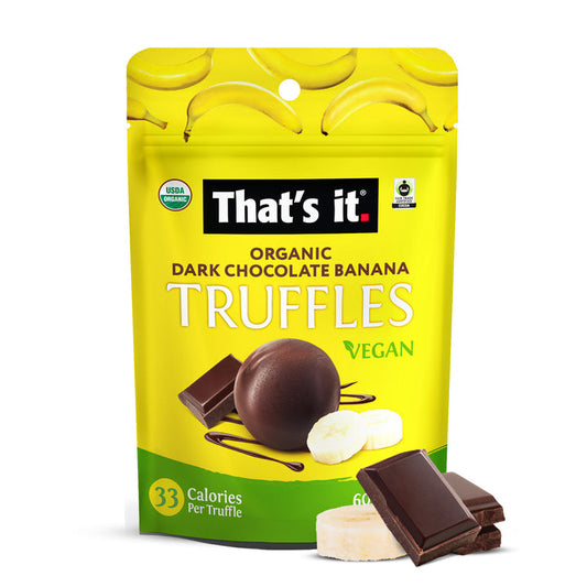 THAT'S IT, ORGANIC DARK CHOCOLATE BANANA TRUFFLES, 6 x 100G