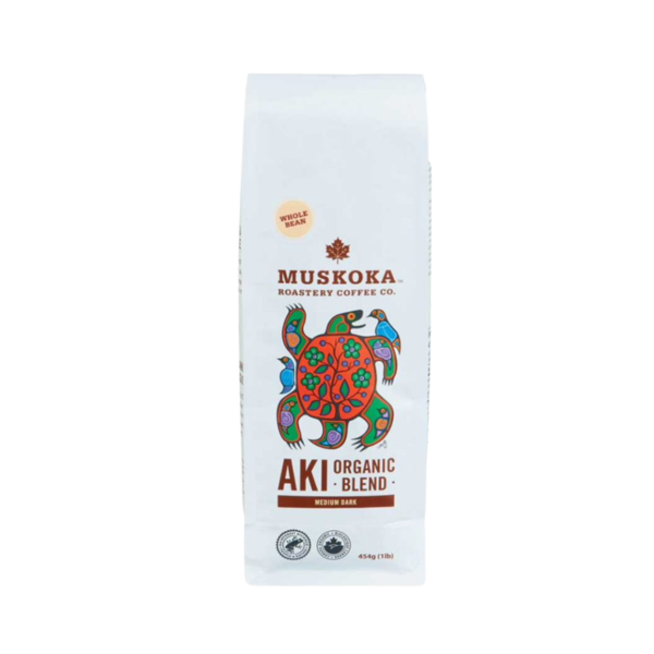 MUSKOKAROASTERY, WHOLE BEAN - AKI ORGANIC, 6 x 454G
