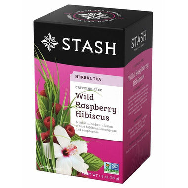 STASH TEA, WILD RASPBERRY, 6 x 20CT