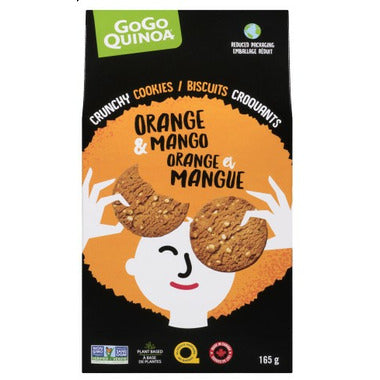 GOGO QUINOA, QUINOA COOKIES ORANGE & MANGO, 6 x 165G