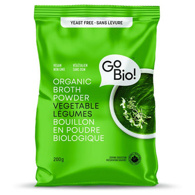 GO-BIO, ORGANIC BROTH POWDER - YEAST FREE VEGETA, 8 x 200G