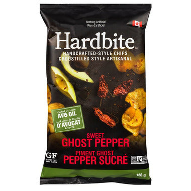 HARDBITECHIPS, SWEET GHOST PEPPER - AVOCADO OIL, 15 x 128G