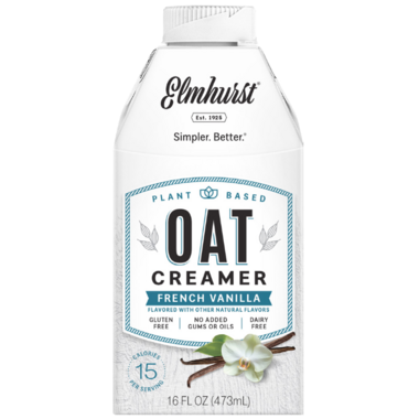 ELMHURST MILKED, FRENCH VANILLA OAT CREAMER, 6 x 473ML