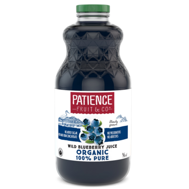 PATIENCE & CO, ORGANIC PURE WILD BLUEBERRY JUICE NOT F, 6 x 946ML