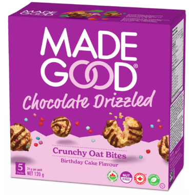 MADE GOOD, CHOC DRIZ BDAY CAKE CRNCH BITE OR, 6 x 120G