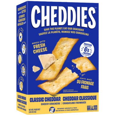 CHEDDIES, CLASSIC SEA SALT CHEESY CRACKERS, 6 x 119G