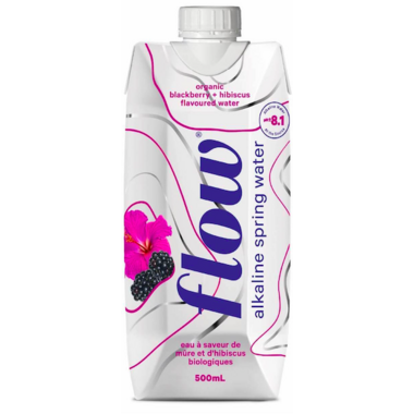 FLOW, ORGANIC BLACKBERRY HIBISCUS, 12 x 500ML