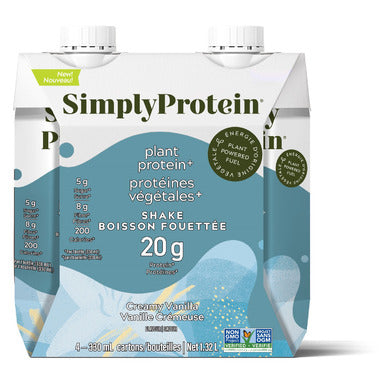 SIMPLY PROTEIN, RTD CREAMY VANILLA 4PK - MASTER PACK, 3 x 4X330ML
