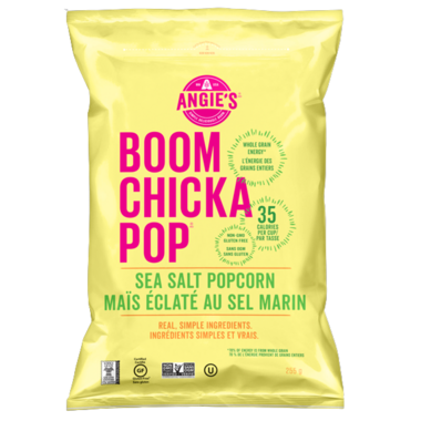 ANGIE'S ARTISAN, SEA SALT POPCORN, 8 x 255G