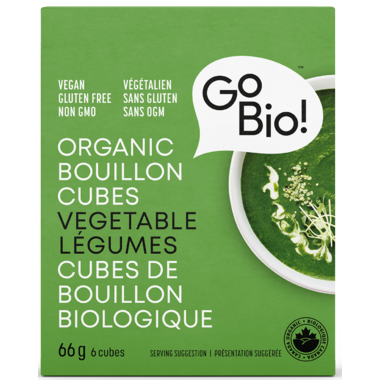 GO-BIO, GF VEG BOUILLON CUBE OR, 15 x 66G