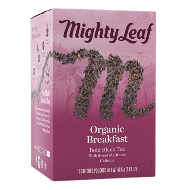 MIGHTYLEAF TEA, ORGANIC BREAKFAST, 6 x 15CT