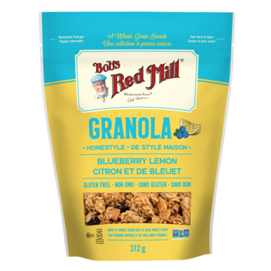 BOB'S REDMILL, BLUEBERRY LEMON GRANOLA, 6 x 312G
