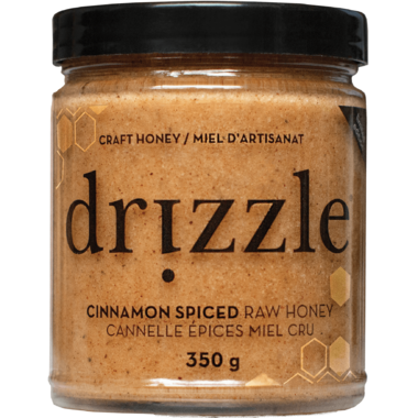 DRIZZLE, CINNAMON SPICED RAW HONEY, 12 x 350G