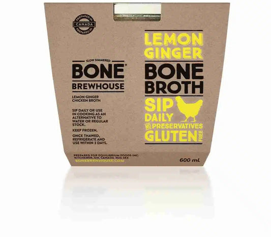 BONE BREWHOUSE, LEMON & GINGER CHICKEN BROTH, 6 x 600ML