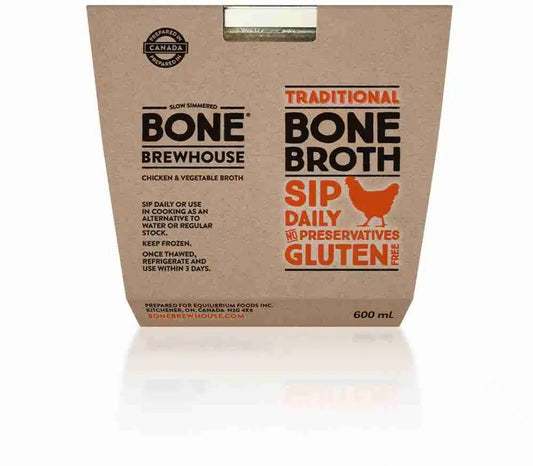 BONE BREWHOUSE, CHICKEN & VEGETABLE BROTH, 6 x 600ML