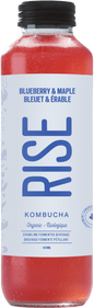 RISE KOMBUCHA, BLUEBERRY & MAPLE CLASSIC, 12 x 414ML