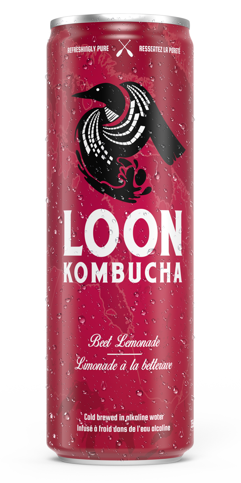 LOON KOMBUCHA, BEET LEMONADE, 12 x 355ML