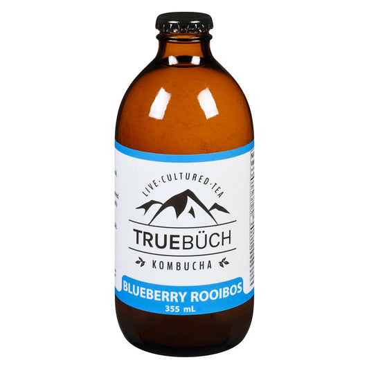 TRUE BUCH KOMBU, BLUEBERRY ROOIBOS KOMBUCHA, 12 x 355ML