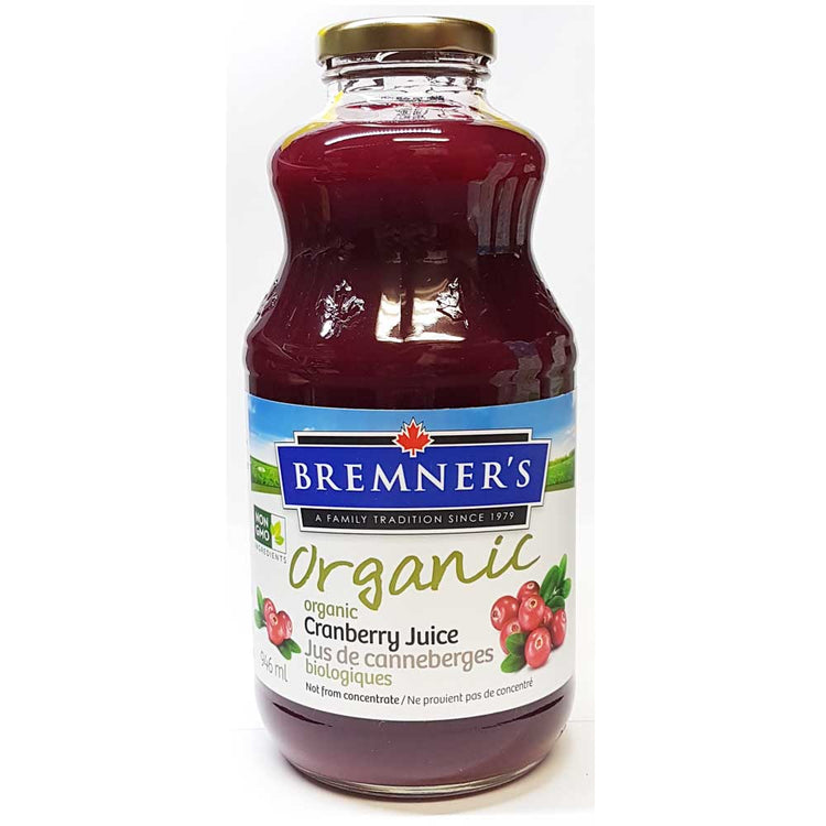 BREMNER'S, ORGANIC CRANBERRY JUICE, 12 x 946ML