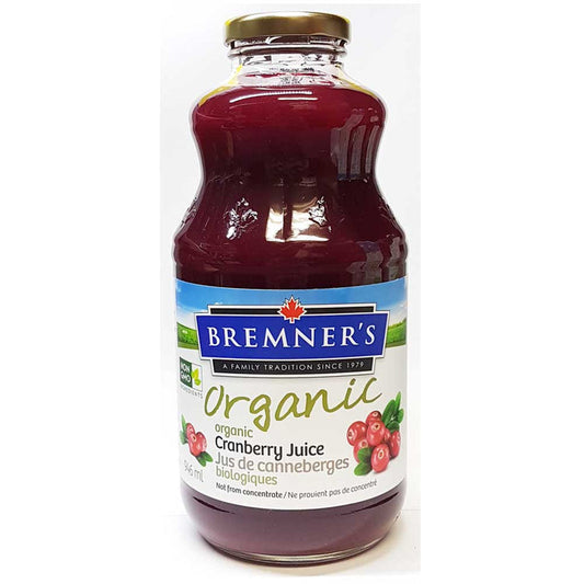 BREMNER'S, ORGANIC CRANBERRY JUICE, 12 x 946ML