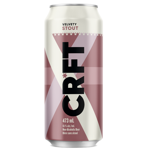 CRFT, STOUT NON ALCOHOLIC BEER, 6 x 4/473ML