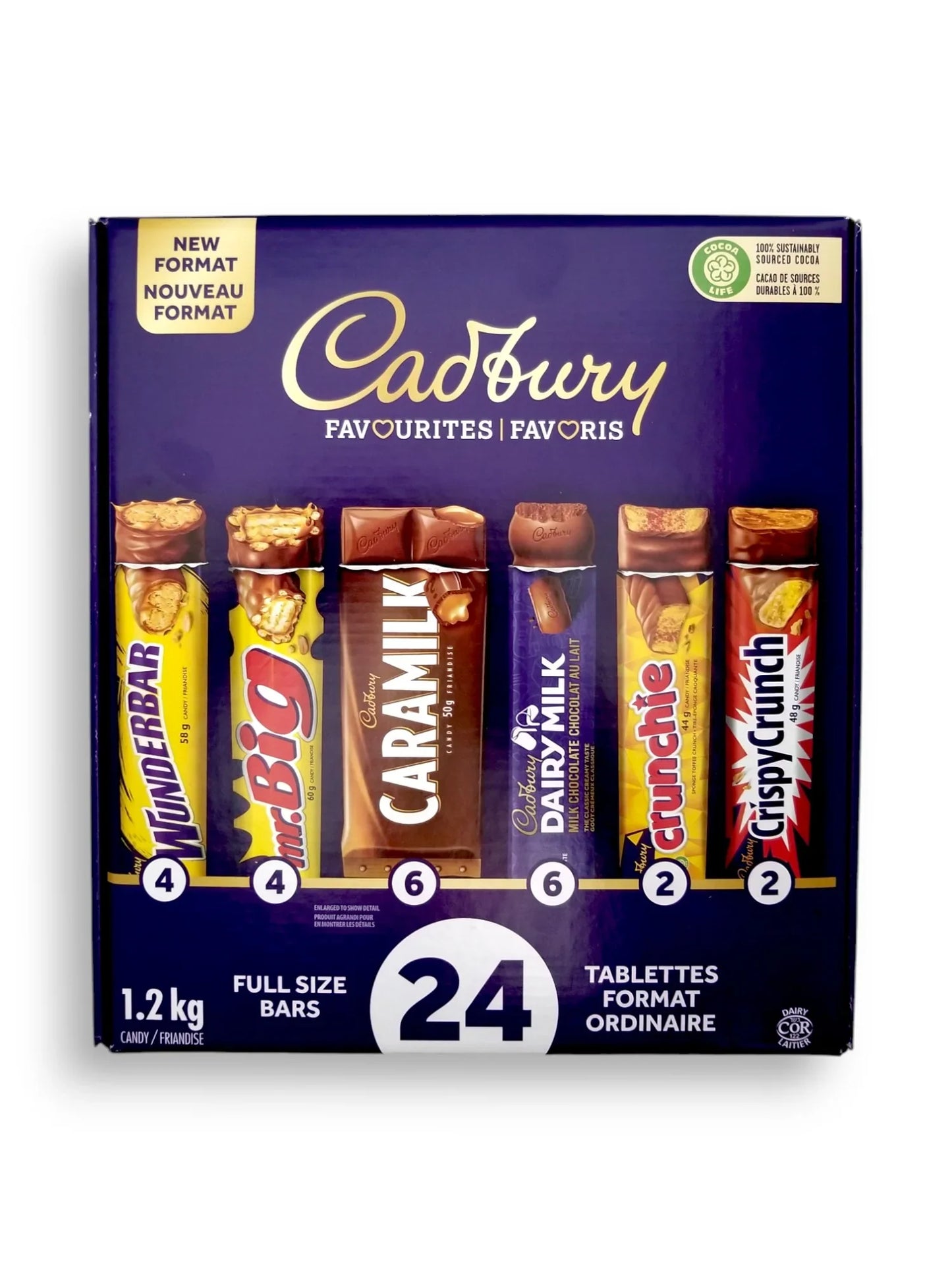 CADBURY CHOCOLATE BAR ASSORTMENT, PACK OF 24
