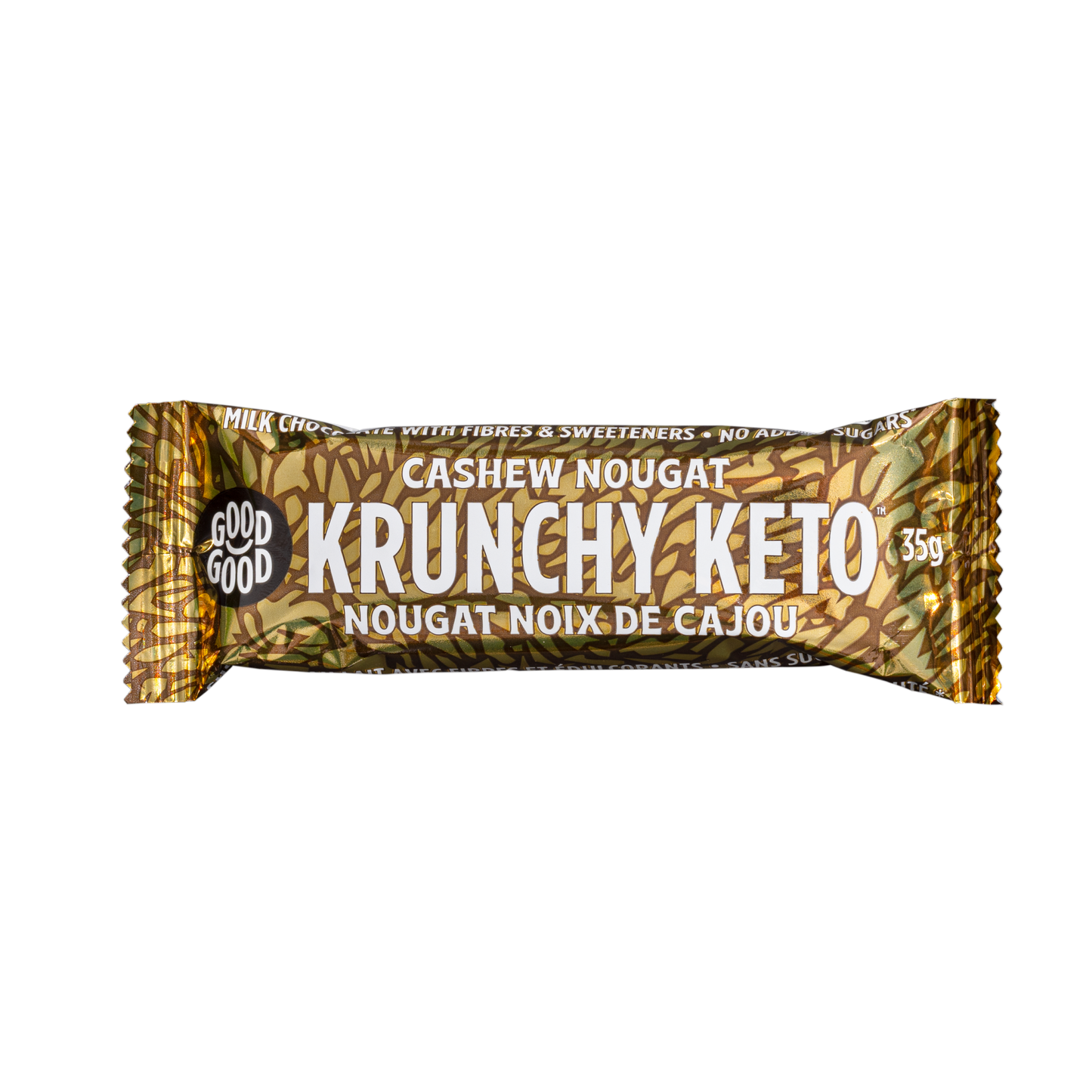 GOOD GOOD, CASHEW NOUGAT KRUNCHY KETO BAR, 15 x 35G