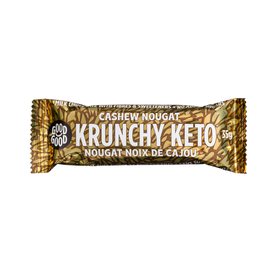 GOOD GOOD, CASHEW NOUGAT KRUNCHY KETO BAR, 15 x 35G