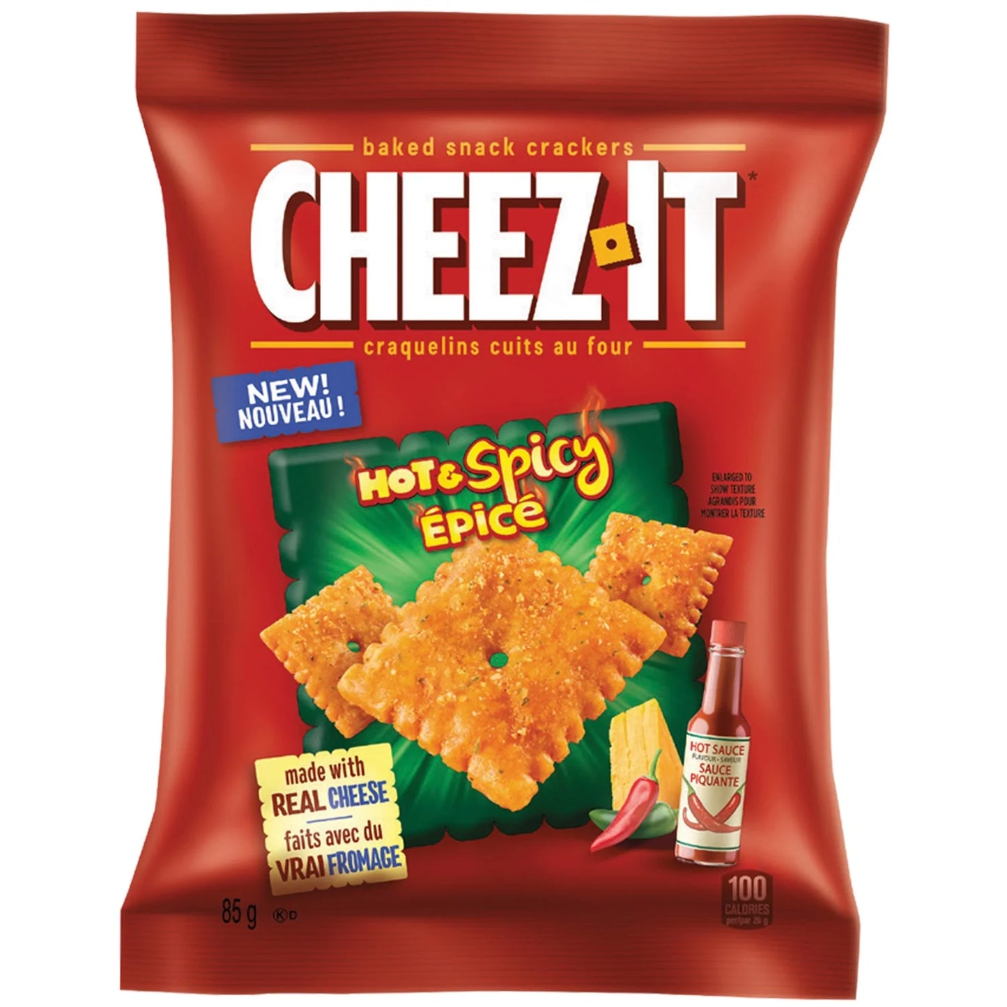 KELLOGG'S CHEEZ-IT CRACKERS SPICY, 6 X 85 G